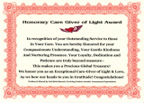 Honorary Caregiver Award