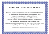 Coercive Co-worker Award