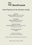 1997-Estate Planning for the Alternative Family Seminar Invitation
